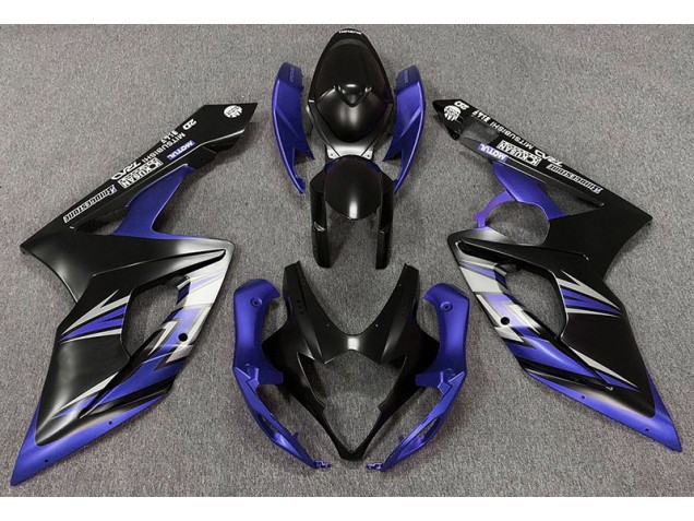 05-06 Matte Black and Blue GSXR 1000 Fairings 05-06 Matte Black and Blue GSXR 1000 Fairings