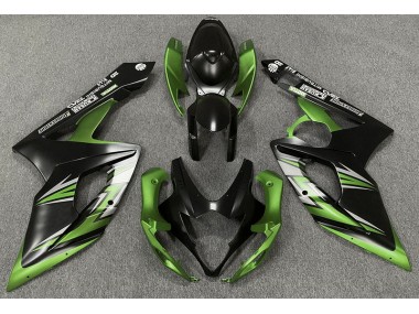 05-06 Matte Black and Green GSXR 1000 Fairings