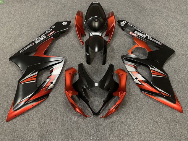 05-06 Matte Black and Orange GSXR 1000 Fairings 05-06 Matte Black and Orange GSXR 1000 Fairings