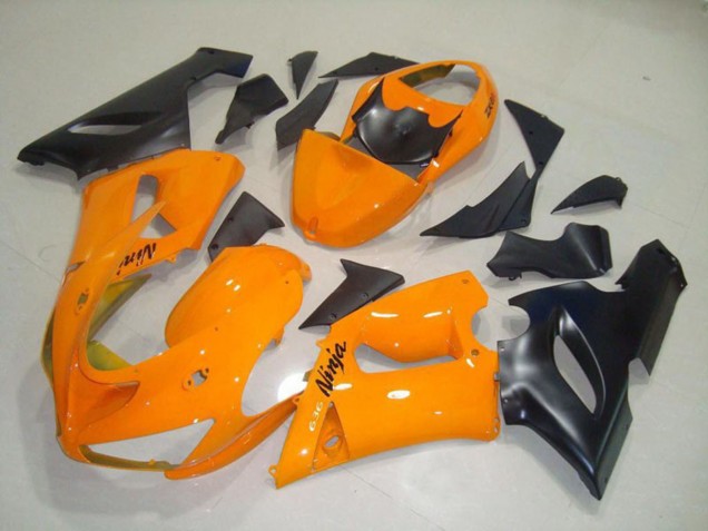 05-06 Orange Black ZX6R Fairings 05-06 Orange Black ZX6R Fairings