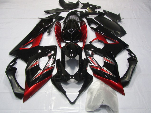 05-06 Red and Black Flare GSXR 1000 Fairings 05-06 Red and Black Flare GSXR 1000 Fairings