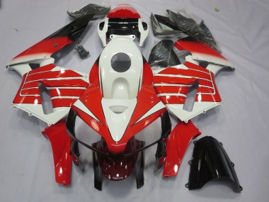 05-06 Red and White Large Stripe CBR600RR Fairings