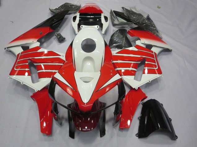 05-06 Red and White Large Stripe CBR600RR Fairings 05-06 Red and White Large Stripe CBR600RR Fairings