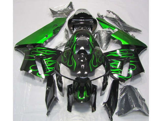 05-06 Vibrant Green Flame CBR600RR Fairings 05-06 Vibrant Green Flame CBR600RR Fairings