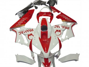 05-06 White and Red Custom CBR600RR Fairings