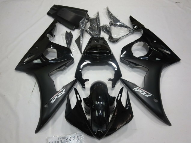 05 Matte Black White Decal R6 Fairings 05 Matte Black White Decal R6 Fairings