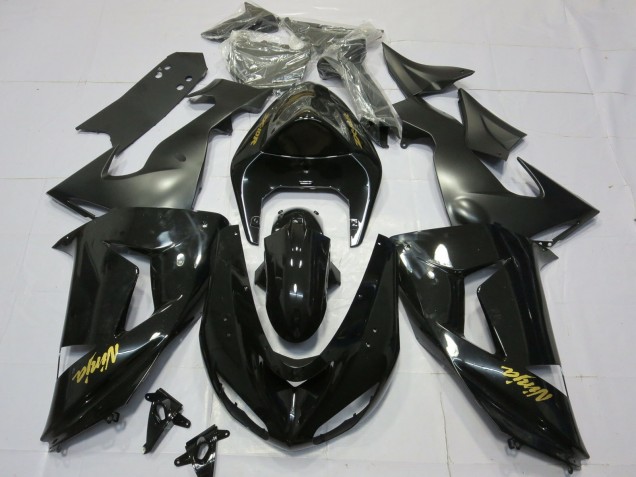 06-07 Gloss Black Gold ZX10R Fairings 06-07 Gloss Black Gold ZX10R Fairings