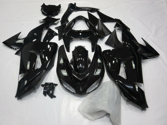 06-07 Gloss Black Plain ZX10R Fairings 06-07 Gloss Black Plain ZX10R Fairings