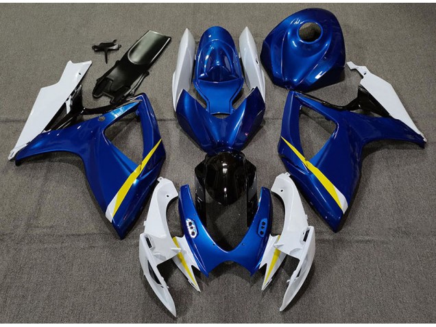 06-07 Gloss Blue White and Yellow GSXR 600-750 Fairings 06-07 Gloss Blue White and Yellow GSXR 600-750 Fairings