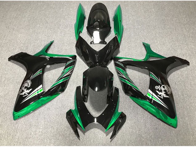 06-07 Gloss Green and Black Design GSXR 600-750 Fairings 06-07 Gloss Green and Black Design GSXR 600-750 Fairings