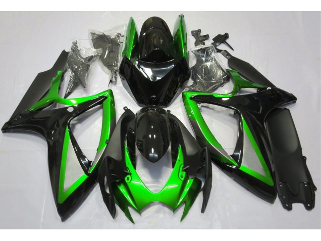 06-07 Gloss Green and Black GSXR 600-750 Fairings 06-07 Gloss Green and Black GSXR 600-750 Fairings