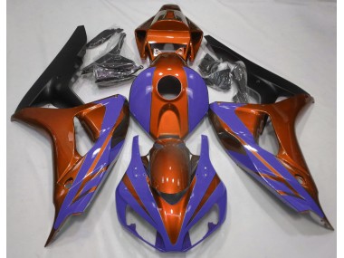 06-07 Gloss Orange and Dark Blue CBR1000RR Fairings