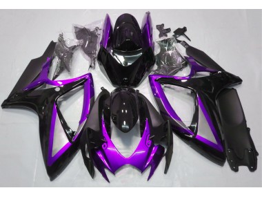 06-07 Gloss Purple and Black GSXR 600-750 Fairings