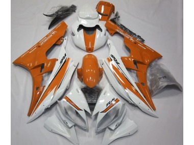 06-07 Gloss White and Orange R6 Fairings