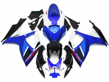 06-07 Light Blue and Deep Blue OEM Style w Red GSXR 600-750 Fairings