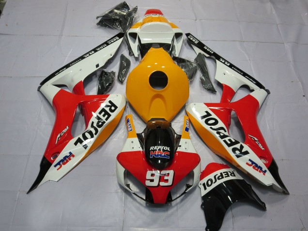 06-07 Light Orange White Repsol CBR1000RR Fairings 06-07 Light Orange White Repsol CBR1000RR Fairings