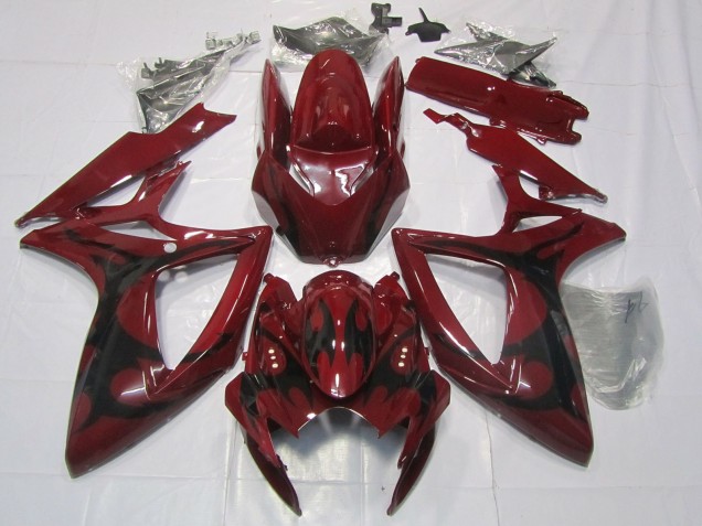 06-07 Maroon Red GSXR 600-750 Fairings 06-07 Maroon Red GSXR 600-750 Fairings