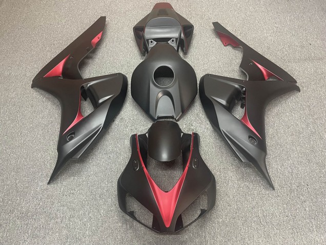 06-07 Matte Black and Red CBR1000RR Fairings 06-07 Matte Black and Red CBR1000RR Fairings