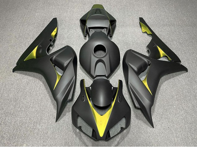 06-07 Matte Black and Yellow CBR1000RR Fairings 06-07 Matte Black and Yellow CBR1000RR Fairings