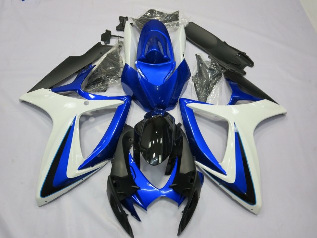 06-07 OEM Style White Blue GSXR 600-750 Fairings 06-07 OEM Style White Blue GSXR 600-750 Fairings