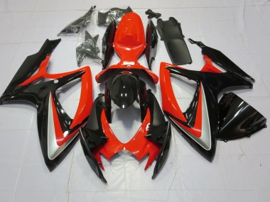 06-07 Orange Silver and Black GSXR 600-750 Fairings