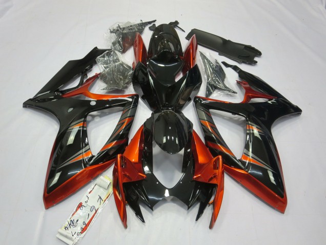 06-07 Orange and Black GSXR 600-750 Fairings 06-07 Orange and Black GSXR 600-750 Fairings