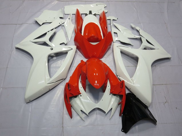 06-07 Orange and White GSXR 600-750 Fairings 06-07 Orange and White GSXR 600-750 Fairings
