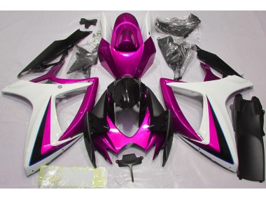 06-07 Pink & White GSXR 600-750 Fairings