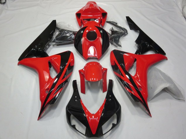 06-07 Red Black OEM Style No Decals CBR1000RR Fairings 06-07 Red Black OEM Style No Decals CBR1000RR Fairings