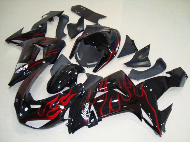 06-07 Red Flame ZX10R Fairings 06-07 Red Flame ZX10R Fairings