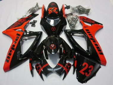 06-07 Red Jordan GSXR 600-750 Fairings