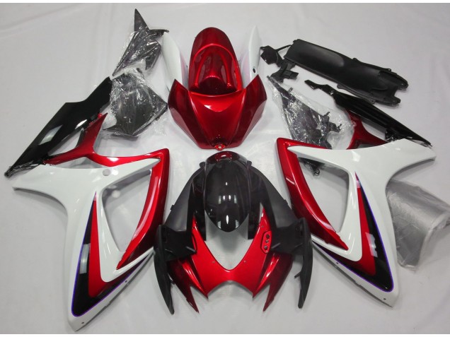 06-07 Red & White Debadged GSXR 600-750 Fairings 06-07 Red & White Debadged GSXR 600-750 Fairings
