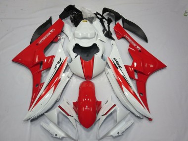 06-07 Red White OEM Style R6 Fairings