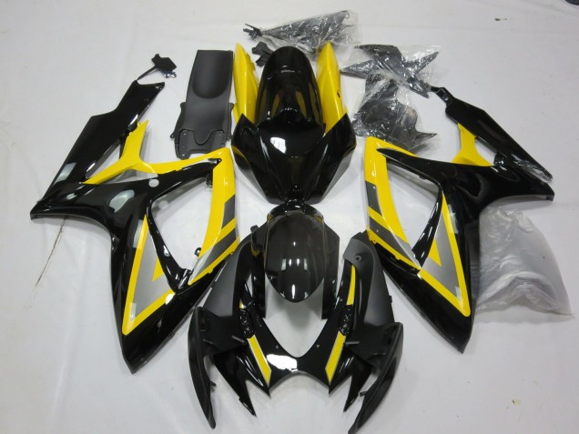 06-07 Silver and Black Yellow GSXR 600-750 Fairings 06-07 Silver and Black Yellow GSXR 600-750 Fairings