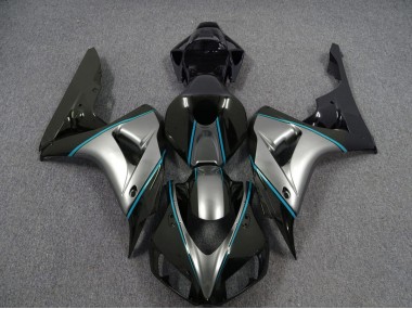 06-07 Silver with Blue Pin Stripe CBR1000RR Fairings