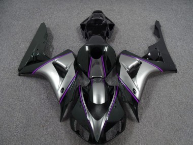 06-07 Silver with Dark Purple Pin Stripe CBR1000RR Fairings