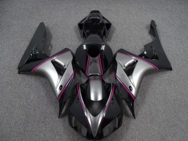 06-07 Silver with Pink Pin Stripe CBR1000RR Fairings