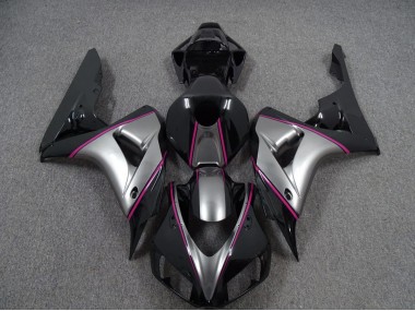06-07 Silver with Pink Pin Stripe CBR1000RR Fairings