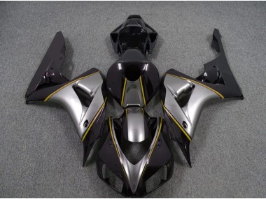 06-07 Silver with Yellow Pin Stripe CBR1000RR Fairings