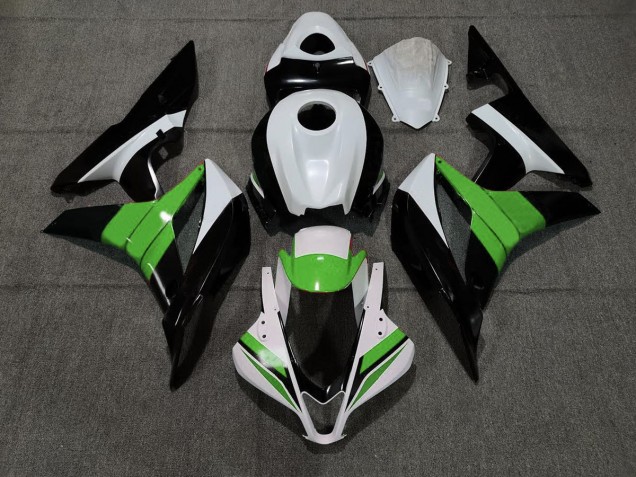 07-08 Black White and Green CBR600RR Fairings 07-08 Black White and Green CBR600RR Fairings