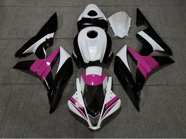 07-08 Black White and Pink CBR600RR Fairings 07-08 Black White and Pink CBR600RR Fairings