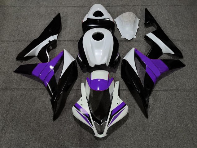 07-08 Black White and Purple CBR600RR Fairings 07-08 Black White and Purple CBR600RR Fairings