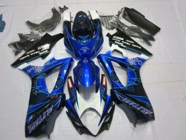 07-08 Blue and Black Corona GSXR 1000 Fairings