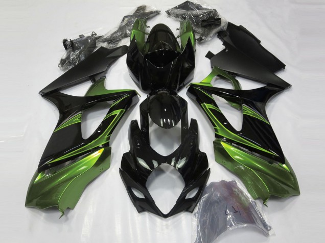 07-08 Electric Green and Gloss Black GSXR 1000 Fairings 07-08 Electric Green and Gloss Black GSXR 1000 Fairings