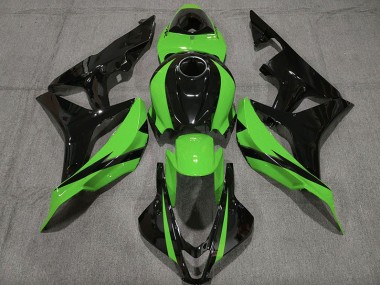 07-08 Gloss Black & Green CBR600RR Fairings