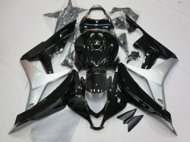 07-08 Gloss Black and Silver CBR600RR Fairings