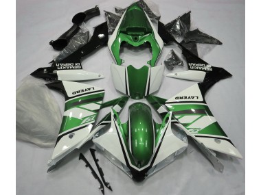07-08 Gloss White and Green R1 Fairings