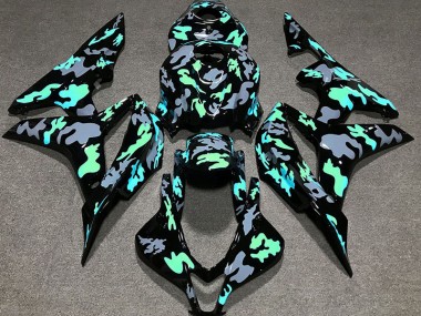 07-08 Green and Grey Camouflage CBR600RR Fairings
