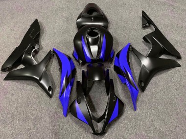 07-08 Matte Black & Blue Design CBR600RR Fairings