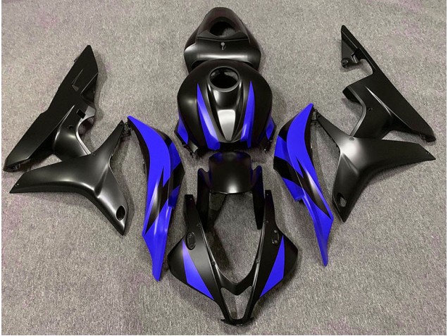 07-08 Matte Black & Blue Design CBR600RR Fairings 07-08 Matte Black & Blue Design CBR600RR Fairings